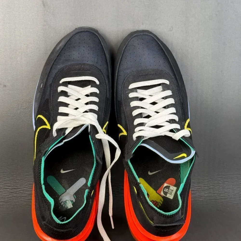 Nike Waffle One Black Hyper Crimson athletic sneaker shoes men’s size 15